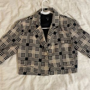 Printed Cropped Blazer